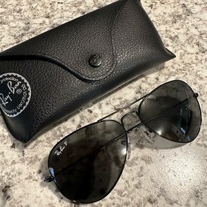 RayBan Total Black Aviator sunglasses